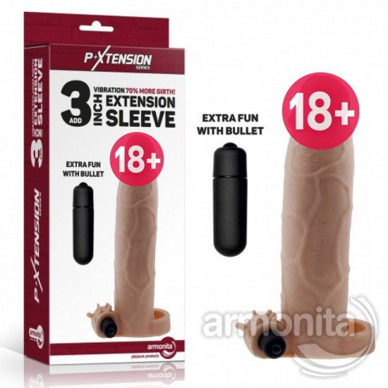 Damarlı Klitoral Uyarıcılı Titreşimli Penis Kılıfı