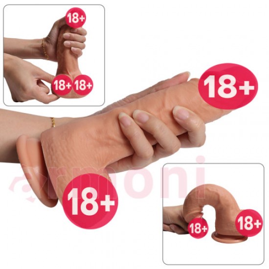Çift Katmanlı Ultra Yumuşak Dokulu Anal Vajinal Realistik Dildo​