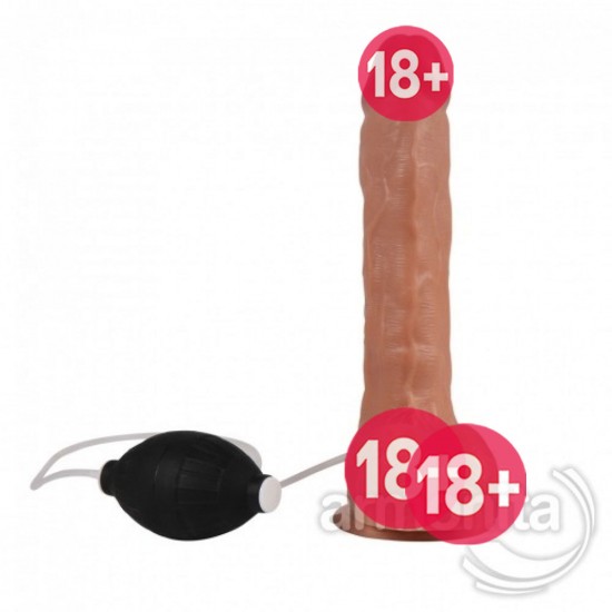 Shoufei Sıvı Püskürtmeli Realistik Dildo - Kemer hediyeli