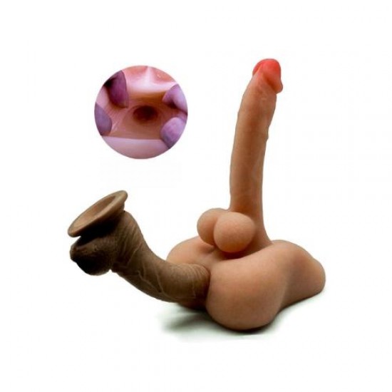 Ultra Gerçekçi Büyük Penisli Anal ve Dildo Özellikli Yarım Vücut Mastürbatör
