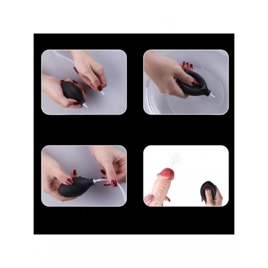 Su Fışkırtma Fonksiyonlu Gerçekçi Vantuzlu Dildo