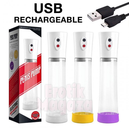 Tam Otomatik USB Şarjlı Penis Pompası Tam Otomatik USB Şarjlı Penis Pompası