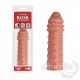 Ten Rengi Tırtıklı Uzatmalı Penis Kılıfı 
