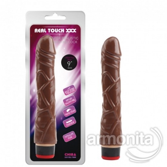 Realistik Mantar Başlı Brown Vibratör Penis