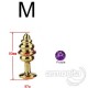Mor Taşlı Gold Spiral Metal Anal Tapa 