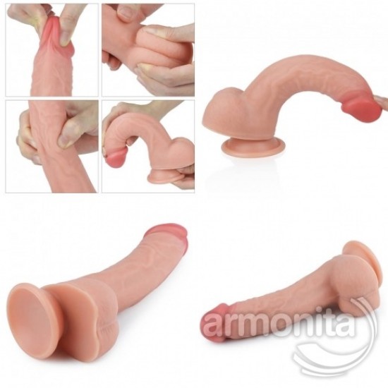 Çift Katmanlı Damarlı Yüzey Realistik Dildo